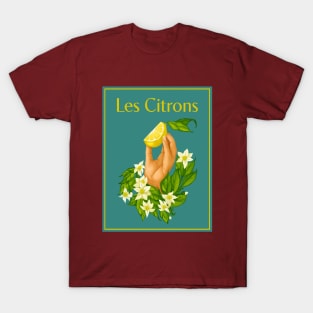 Les Citron Illustration - Lemon Citrus Design T-Shirt